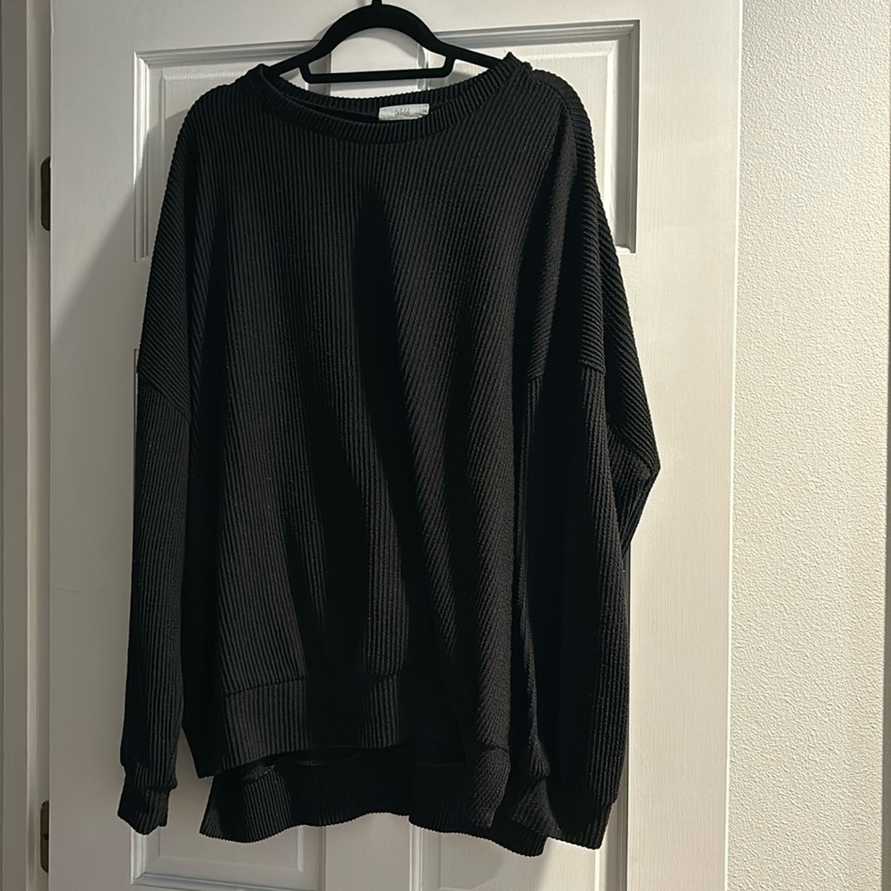 Shop Tallulah black rib tunic